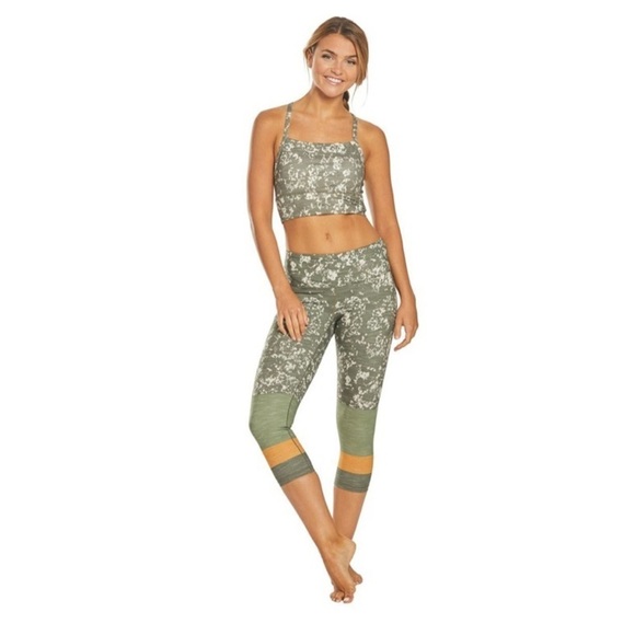 [Prana] Olive Green Printed Leggings - Picture 3 of 6